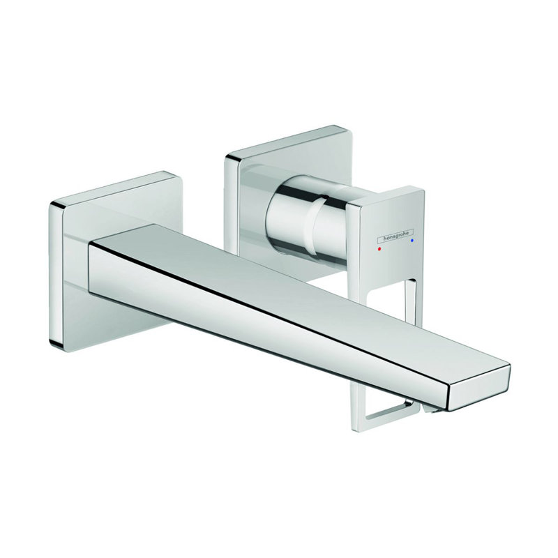Metropol Low Flow Water Saving Wall Mounted Bathroom Faucet, Chrome