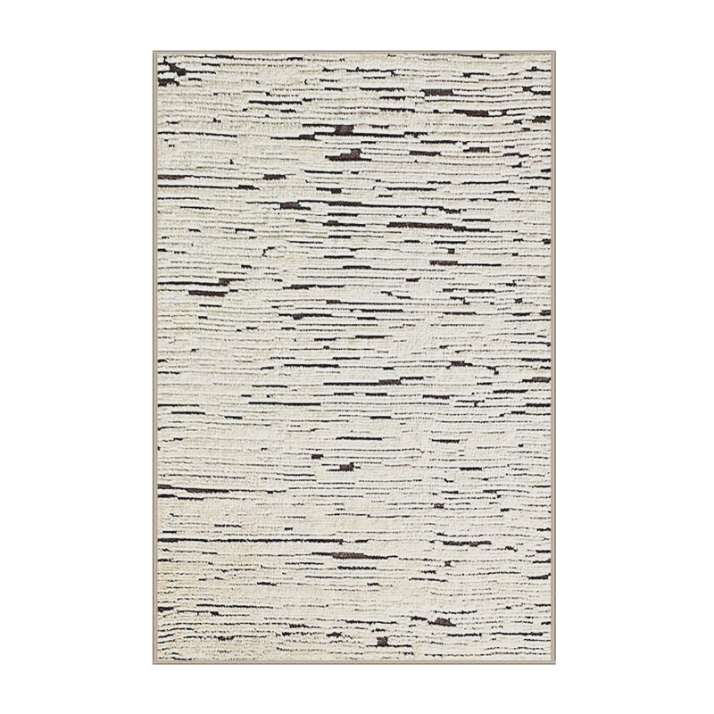 Tapis abstrait ivoire / gris, Rectangle 8 pi x 12 pi