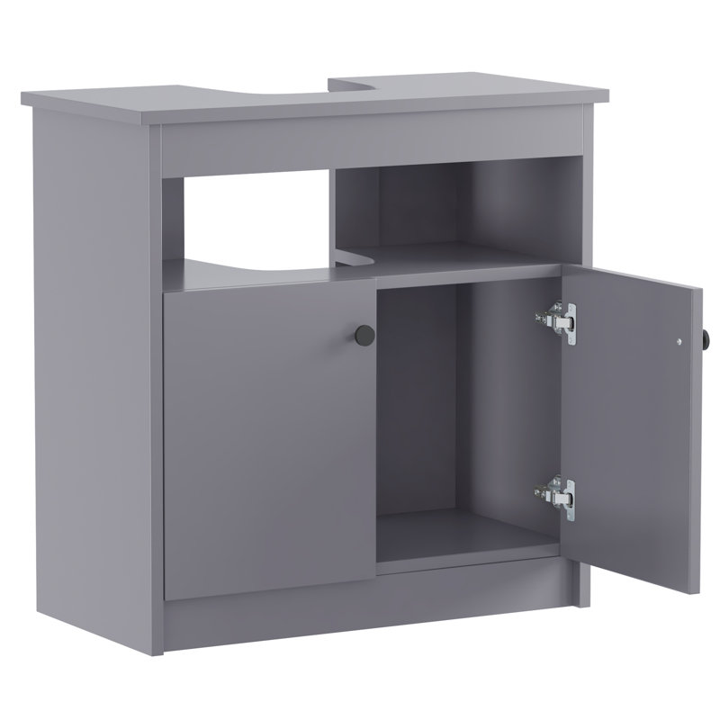 30cm Single Bathroom Vanity Base Only, Grey