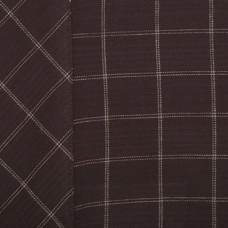 Wyatt King Espresso Brown and White Cotton Pillowcase Set