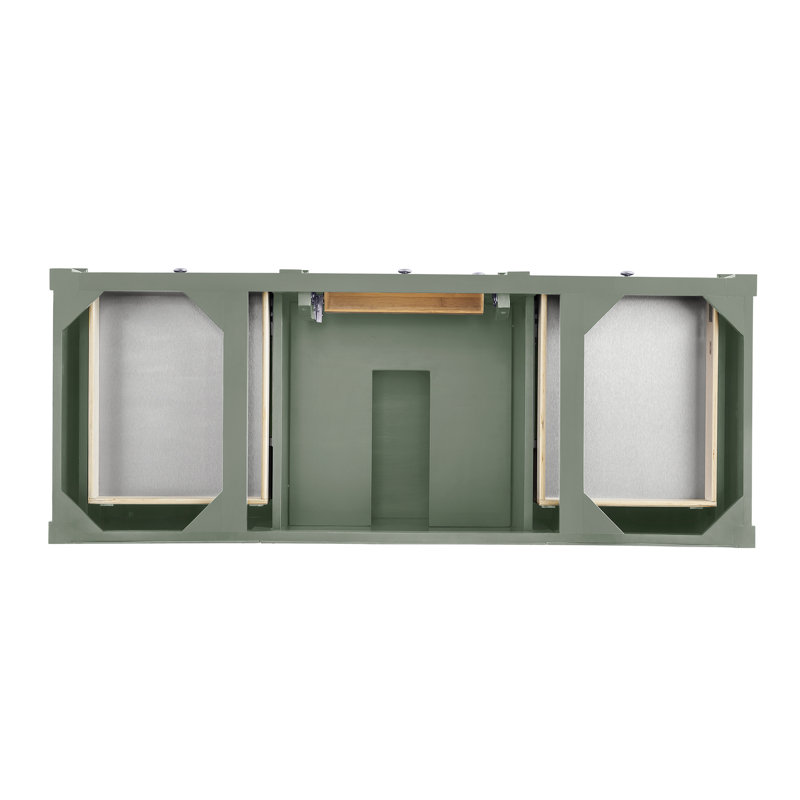 Brittany 60'' W Single Bathroom Vanity Base, Smokey Celadon