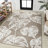 Shawver High-Low Two-Tone Monstera Leaf Brown/Ivory Indoor/Outdoor Rug-155566644