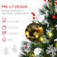 Arbre de Noël artificiel pré-éclairé 2,5 pi avec 2 branches 2,5 pi / 30 po, 70 lumières DEL, baies, pommes de pin et boules