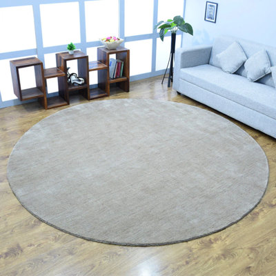 Tapis ronds en laine tissée à la main Crayton