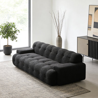 Canapé en chenille 87,4 po moderne avec confort semblable à un nuage