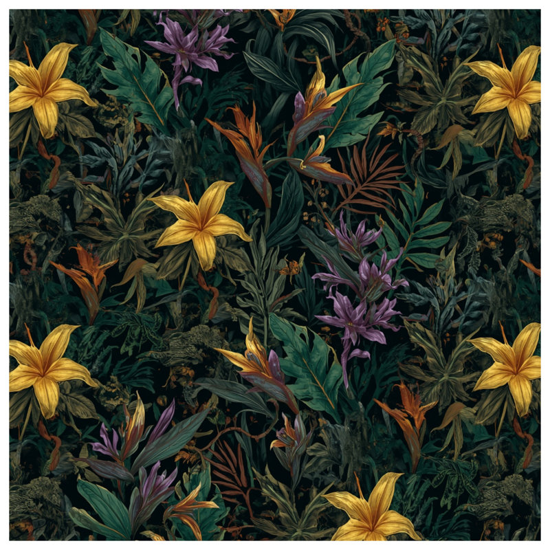 Toile de galerie de fleurs tropicales exotiques dans de nombreuses tailles, 16 x 16 pouces