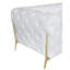 Revêtement en cuir blanc avec structure solide et coussin 100% mousse 3 couches