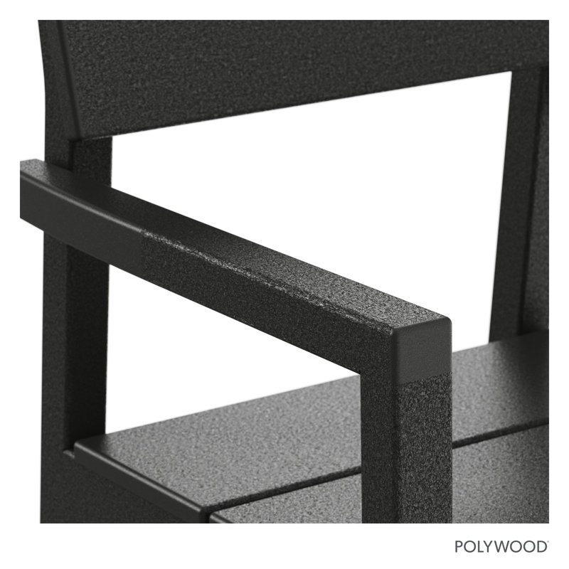 Chaise de salle à manger avec accoudoirs EDGE, Noir