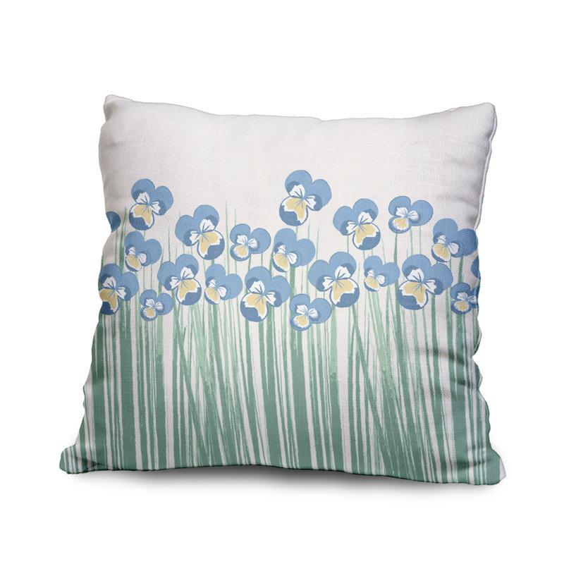  Housse et insert de coussin extérieur d'extérieur, 18" x 18", Bleu