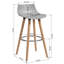 Amethyst Counter Stool with Solid Wood Frame