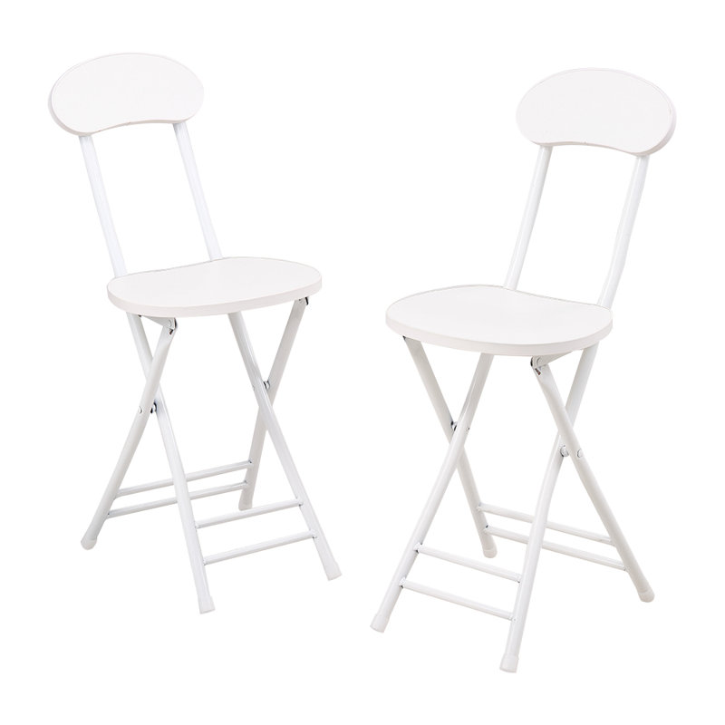 74cm H Low Back Folding Stacking Accent, White