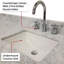 Meuble-lavabo blanc 22 P, comptoir en marbre, robinet, miroir simple 28 po 30 po x 22 po, marbre-1414750874-1414750875