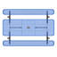 96 "Tables de pique-nique rectangulaires bleues-1180379540