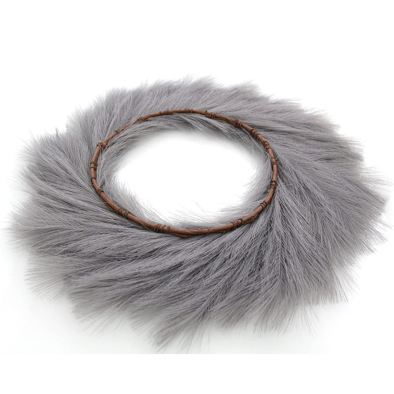 Ishaal Silk and Cotton 5 " Wreath, Gray