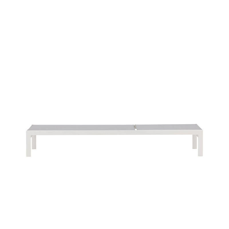 Fen 195cm Long Reclining Single Sun Lounger, White