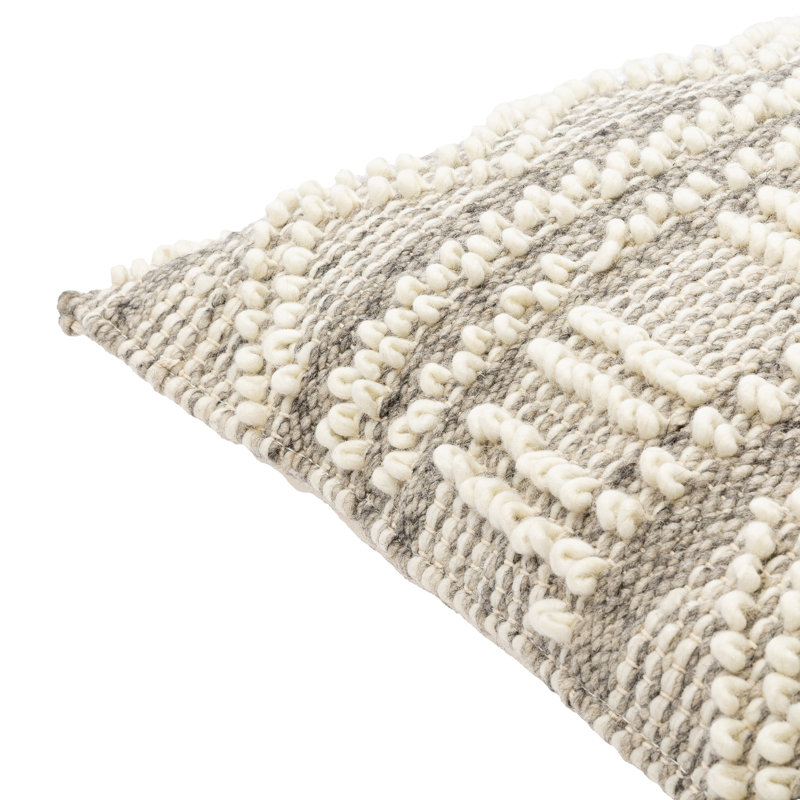 Coussin rectangulaire 100% coton Doralia, Taupe, Duvet