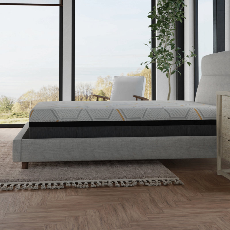 14" Hybrid Copper Gel Cooling Memory Foam Mattress With Edge Support And Air Ridge Foam, Twin