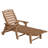 Outdoor HDPE Reclining Lounge Chaise With Wheels & Cup Holder-402390993
