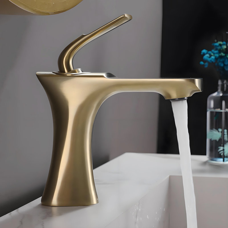 Single-handle Bathroom Faucet, Brushed Gold