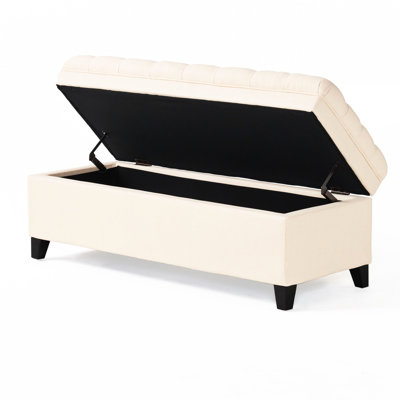 Beige Fabric With Sophisticated Stitching Pattern - Adds Elegance Storage In Soft Provides A Comfortable And Stylish Option