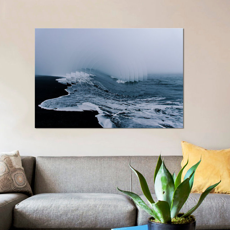 « sea wave i », reproduction d’impression sur toile, H 8 po x l 12 po x P 0,75 po, Toile tendue, Pas de tapis