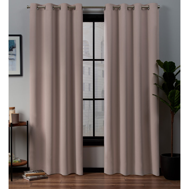 Paire de rideaux obscurcissant Kennith, Rougir, l 52" x L 84"