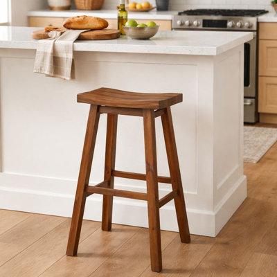 Alessandro Counter Stool with Solid Wood Frame