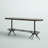 Cordova Pine Oval Solid Wood Top Metal Base Dining Table