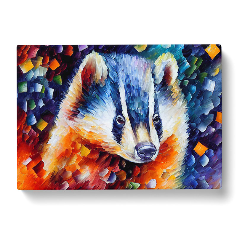 Badger Abstract - Wrapped Canvas Print, 40cm H x 60cm W x 3cm D