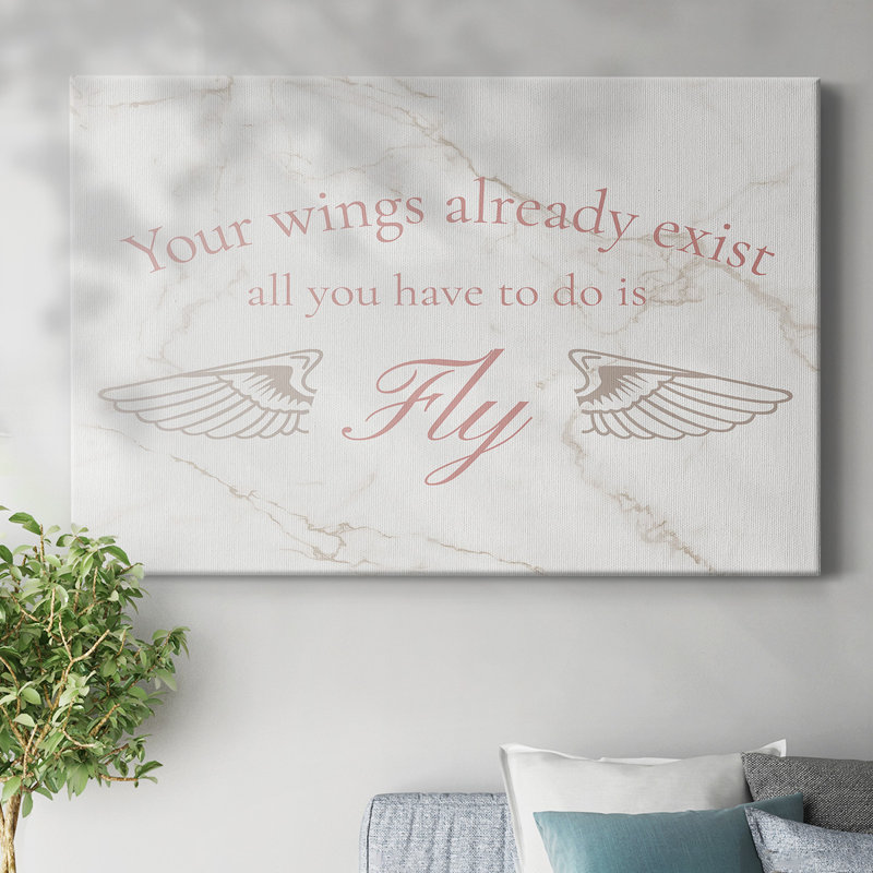 Wings Exist-Gallery Wrapped Canvas, 40" H x 60" W