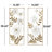 Metal Floral Home Wall Decor with Gold Frame
