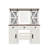 43.3" Farmhouse Makeup Vanity Desk With Lighted Mirror