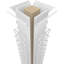 Colonne de charpente moyenne carrée non effilée Craftsman-71081033