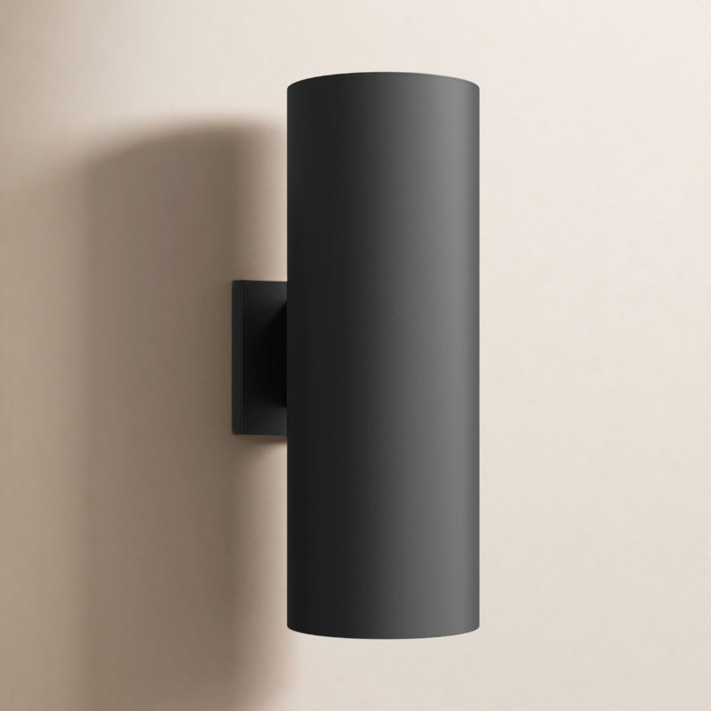 Dylan Wall Light, 14.25" H x 5.12" W x 5.12" D, Black, Yes