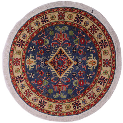 Madeeha One-of-a-Kind 4'10" Area Rug in Blue