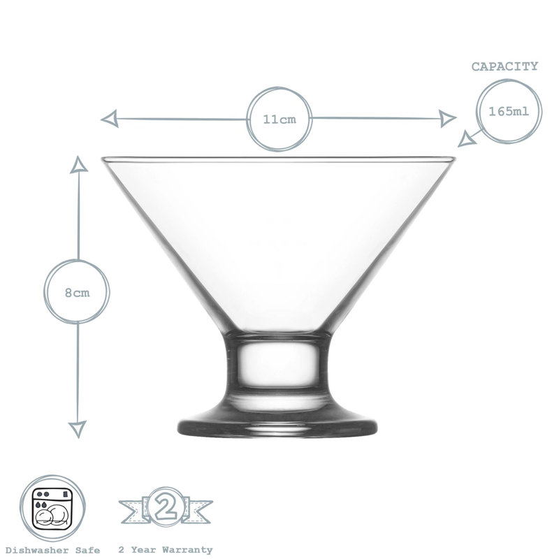 LAV - Crema Glass Ice Cream Bowls - 11cm