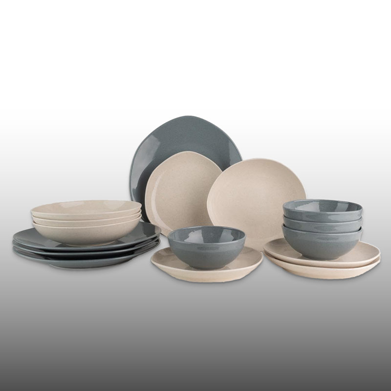 16 Pieces 100% Porcelain Dinner Set,