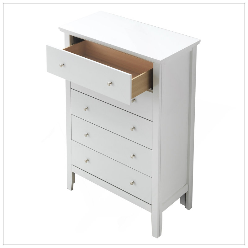 32 " W 5 - Drawer Dresser, White