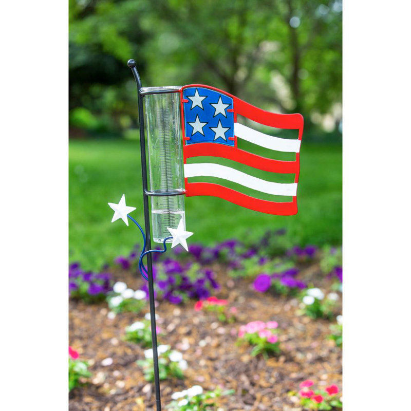 Jauge de pluie american flag