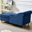 Méridienne moderne en velours avec rangement bleu marine foncé-1430158846