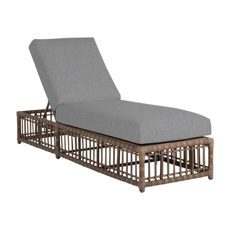 Newport Woven Chaise, No Welt, Verona Mist