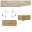 Meuble-lavabo mural 60 po avec lavabo à surface solide et tiroirs à fermeture en douceur, finition chêne naturel