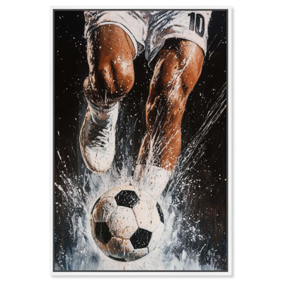 «Soccer Kick Sneaker», impression sur toile par Notoriart
