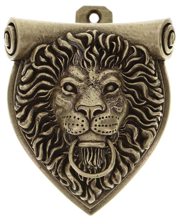 Sforza Door Knocker, Antique Brass