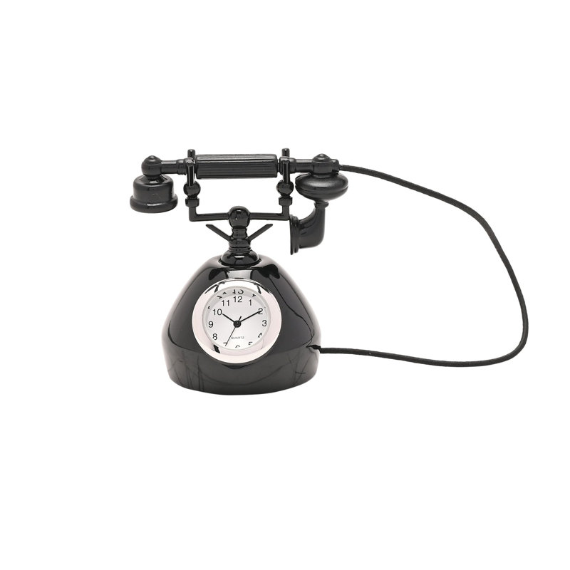 Miniature Clock Vintage Telephone
