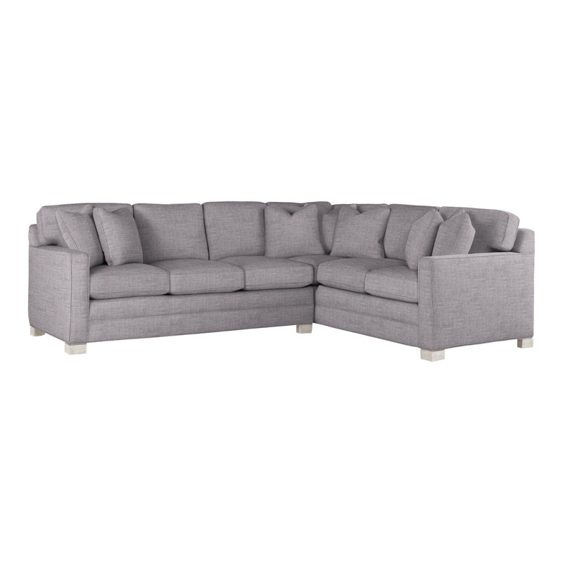 American Bungalow 2-Piece Hillcrest L-Sectional, Nomad Slate Crypton® Chenille, Navajo