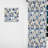 Blue And Beige Ethnographic Damask Floral Motif - Bohemian Curtain - Velvet Room Darkening - 1 Panel-107563972