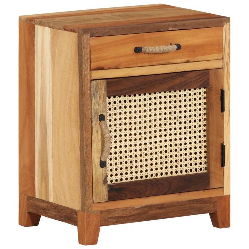 Armoire de chevet en bois massif récupéré 15,7 po x 11,8 po x 19,7 po VidaXL