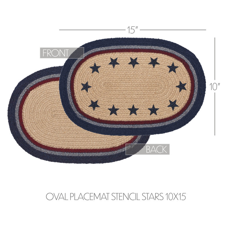 Geometric Oval Placemat, 10" x 15"