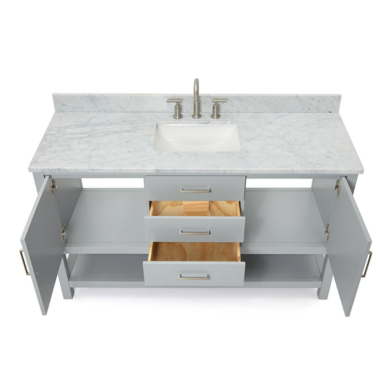 Bayhill 61'' W Single Vanity, Gray
